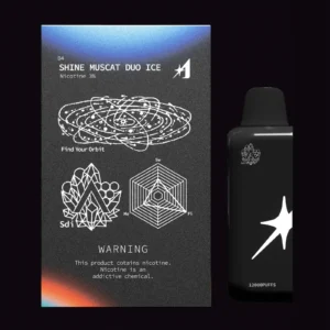 SHINE MUSCAT DUO ICE (Nicotine 3％) パッケージとPOD本体